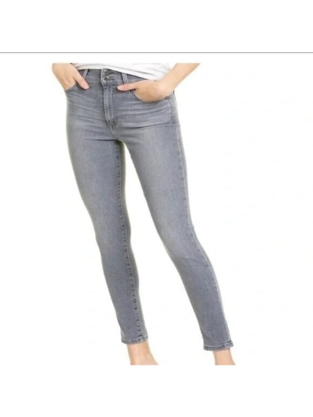 Joes La Verne High-Rise Skinny Jeans Grey Stretchy